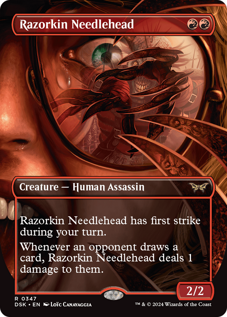 Razorkin Needlehead (Borderless) (DSK-347)  Foil - Duskmourn: House of Horror