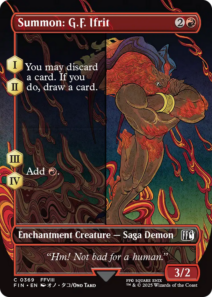 Summon: G.F. Ifrit (Borderless) (FIN-369)  - FINAL FANTASY: (enchantment)