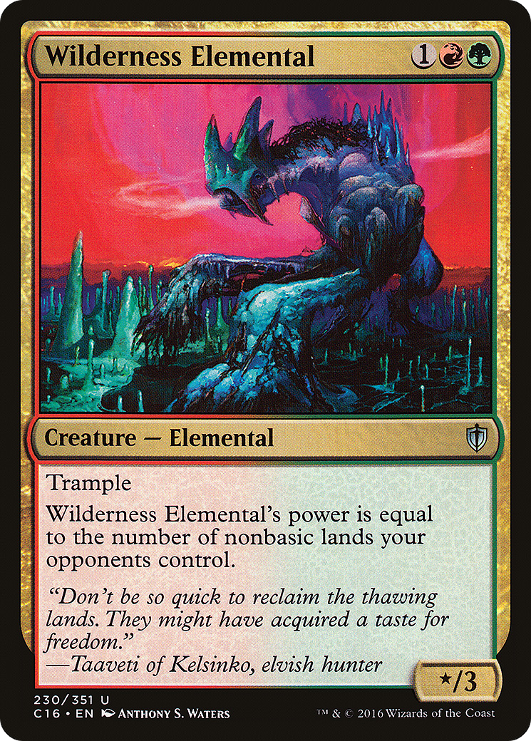 Wilderness Elemental (C16-230)  - Commander 2016