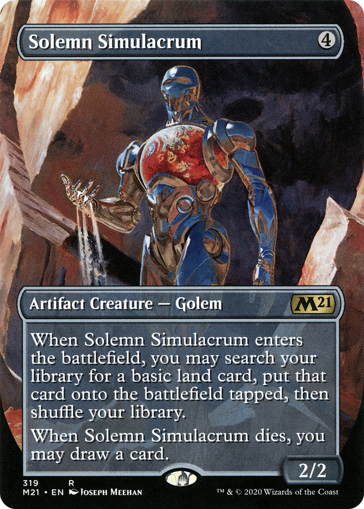 Solemn Simulacrum (Alternate Art) (M21-319)  - Core Set 2021 (Borderless)