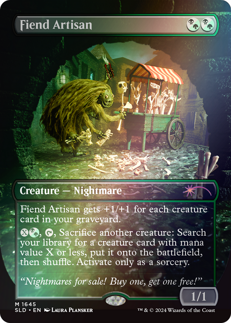 Fiend Artisan (Rainbow Foil) (SLD-1645★) - Secret Lair Drop (Borderless) Foil