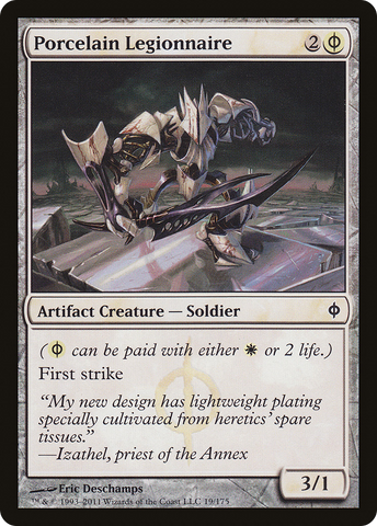 Porcelain Legionnaire (NPH-019)  Foil - New Phyrexia
