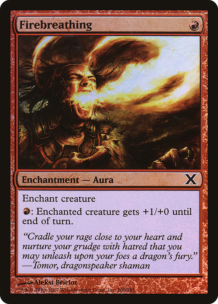 Firebreathing (10E-200★)  Foil - Tenth Edition