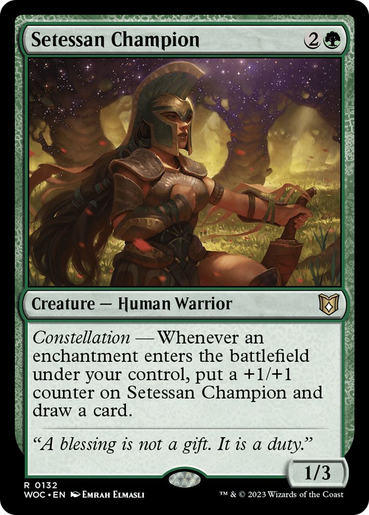 Setessan Champion (WOC-132)  - Wilds of Eldraine Commander