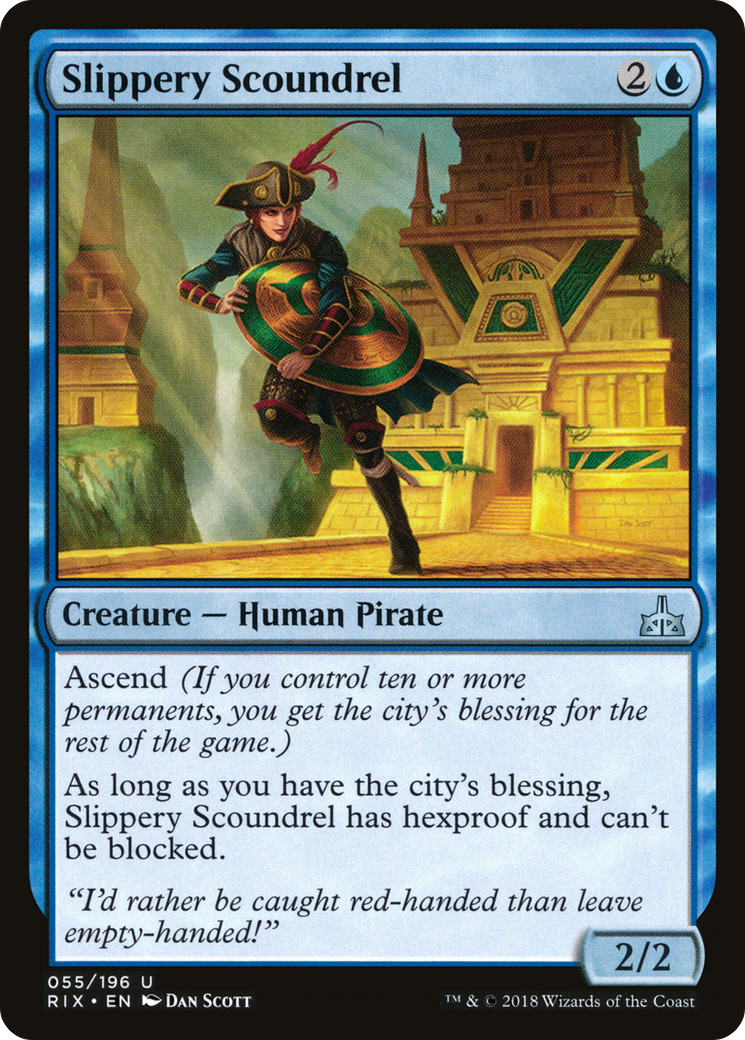 Slippery Scoundrel (RIX-055)  - Rivals of Ixalan