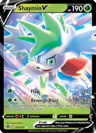 Shaymin V 013/172  - Holofoil SWSH09 Brilliant Stars - Ultra Rare
