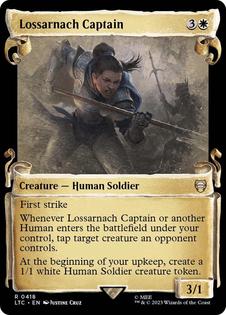 Lossarnach Captain (Showcase Scrolls) (LTC-418) - Tales of Middle-earth Commander: (Showcase) Foil