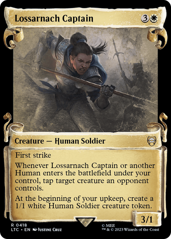 Lossarnach Captain (Showcase Scrolls) (LTC-418) - Tales of Middle-earth Commander: (Showcase) Foil