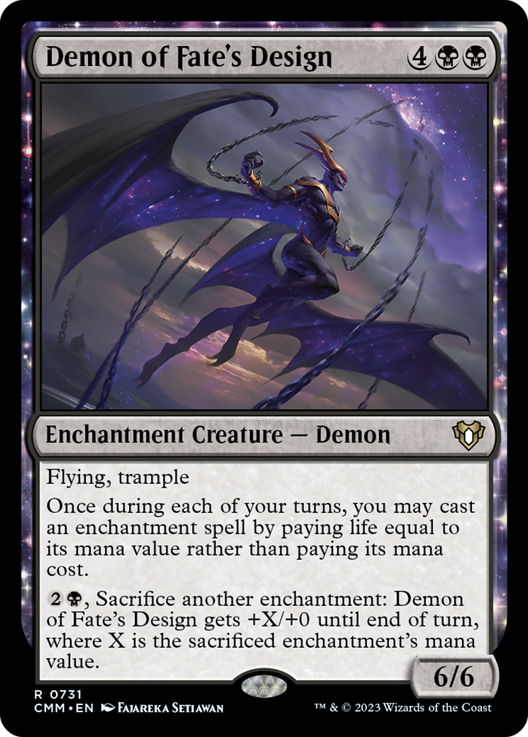 Demon of Fate's Design (CMM-731)  - Commander Masters: (enchantment)