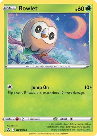 Rowlet SWSH220 - Holofoil SWSH Sword & Shield Promo Cards