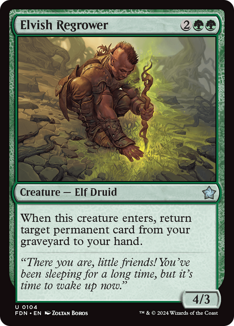 Elvish Regrower (FDN-104)  Foil - Foundations