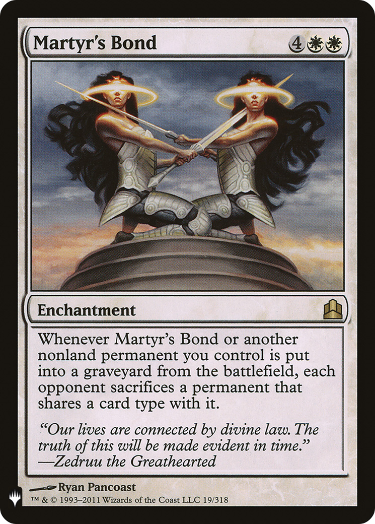Martyr's Bond (LIST-CMD-19)  - The List