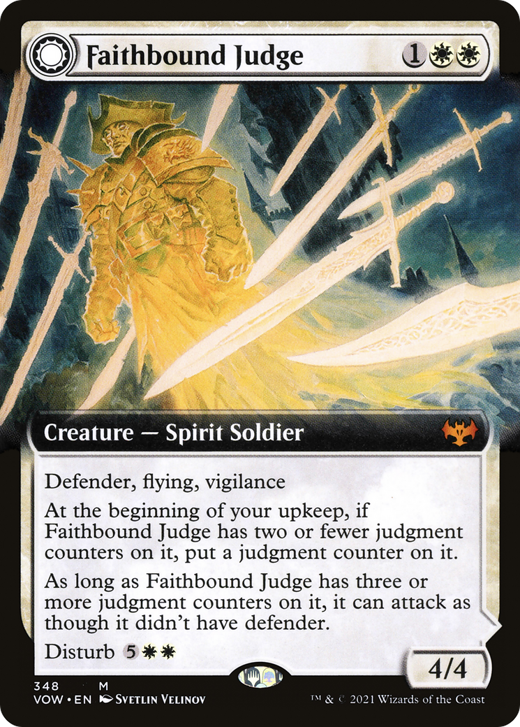 Faithbound Judge (Extended Art) (VOW-348) - Innistrad: Crimson Vow: (Extended Art, Double Faced Transform) Foil