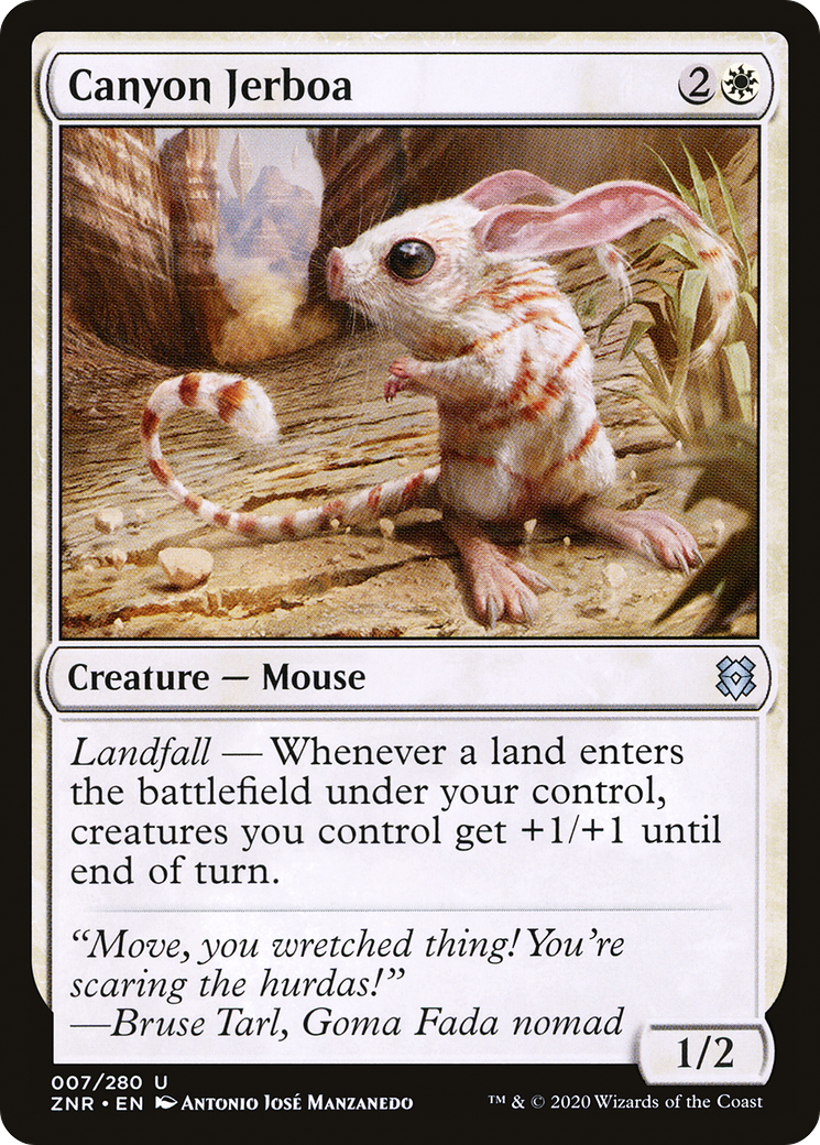 Canyon Jerboa (ZNR-007)  Foil - Zendikar Rising