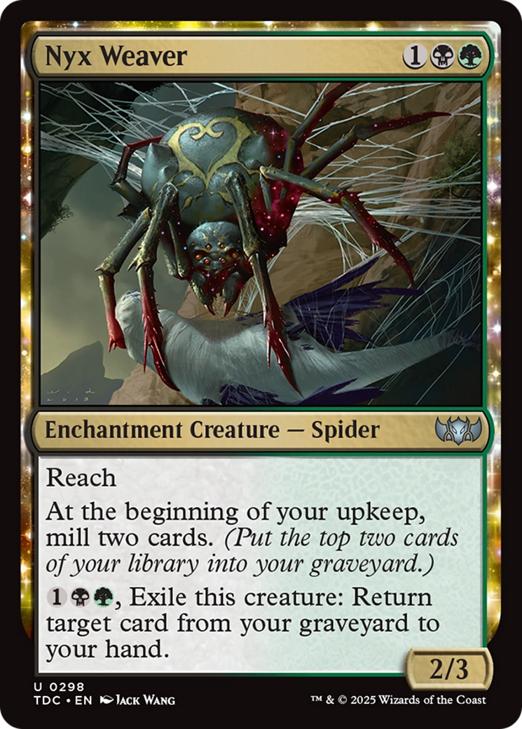 Nyx Weaver (TDC-298) - Commander: Tarkir: Dragonstorm: (enchantment)