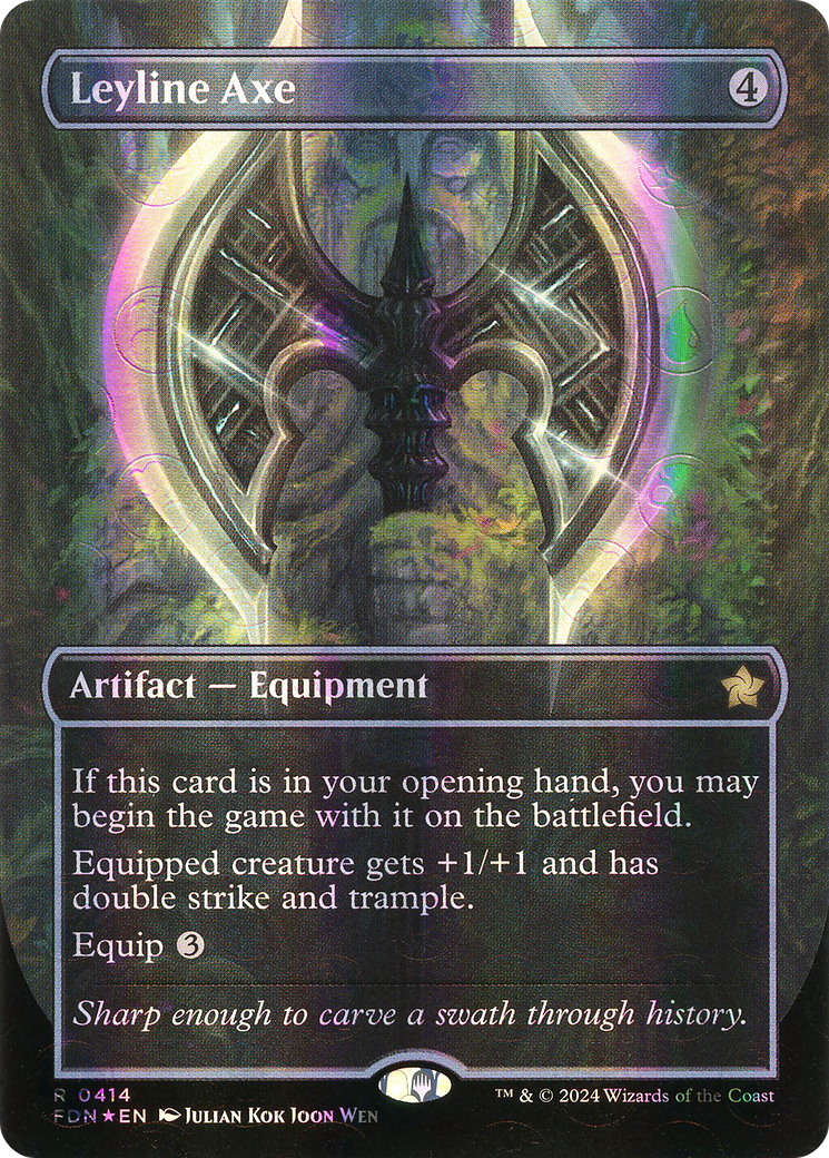 Leyline Axe (Borderless) (Mana Foil) (FDN-414)  Foil - Foundations