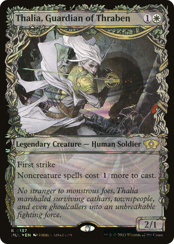 Thalia, Guardian of Thraben (Halo Foil) (MUL-137)  Foil - Multiverse Legends: (Showcase)