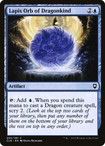 Lapis Orb of Dragonkind (CLB-082)  - Commander Legends: Battle for Baldur's Gate