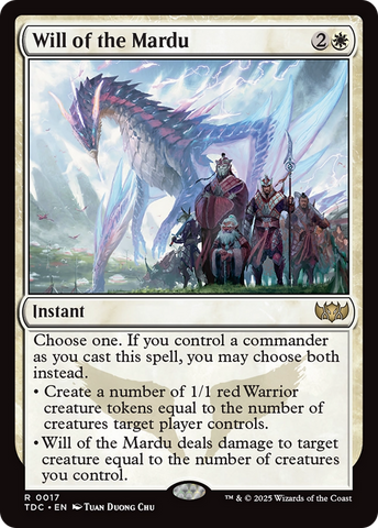 Will of the Mardu (TDC-017) - Commander: Tarkir: Dragonstorm