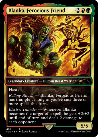 Blanka, Ferocious Friend (SLD-431)  Foil - Secret Lair Drop / Blanka, Ferocious Friend
