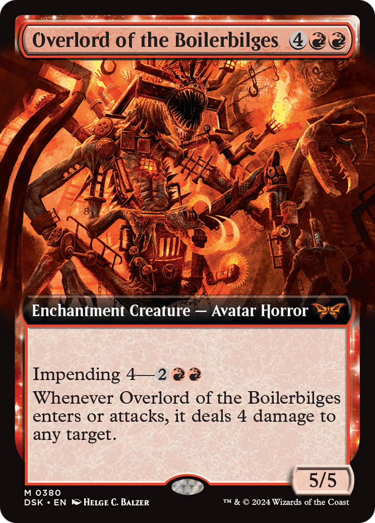 Overlord of the Boilerbilges (Extended Art) (DSK-380)  Foil - Duskmourn: House of Horror: (Extended Art, enchantment)