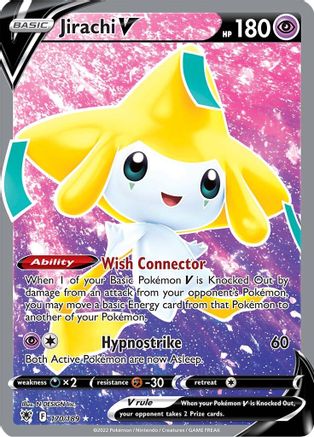 Jirachi V (Full Art) 170/189  - Holofoil SWSH10 Astral Radiance - Ultra Rare