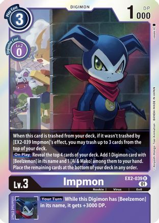 Impmon (EX2-039) - Digital Hazard Foil