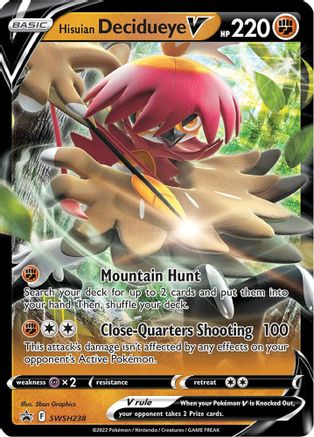 Hisuian Decidueye V SWSH238  - Holofoil SWSH Sword & Shield Promo Cards - Promo