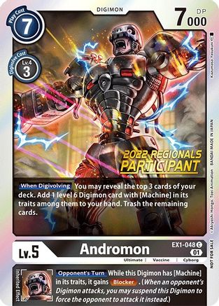 Andromon (2022 Championship Online Regional) [Online Participant] (EX1-048) - Classic Collection Foil