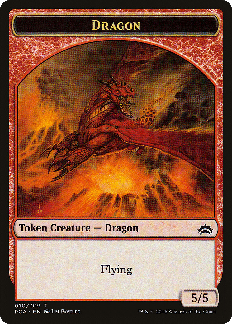 Dragon // Saproling Double-sided Token (PCA-010) - Planechase Anthology Tokens