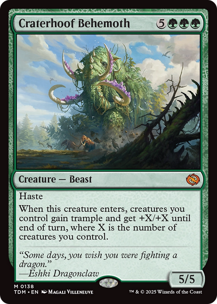 Craterhoof Behemoth (TDM-138) - Tarkir: Dragonstorm Foil