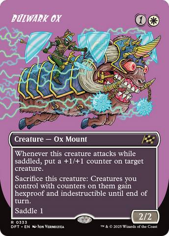 Bulwark Ox (Borderless) (DFT-333) - Aetherdrift (Borderless) Foil