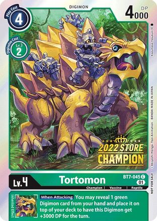 Tortomon (2022 Store Champion) (BT7-045) - Next Adventure Foil