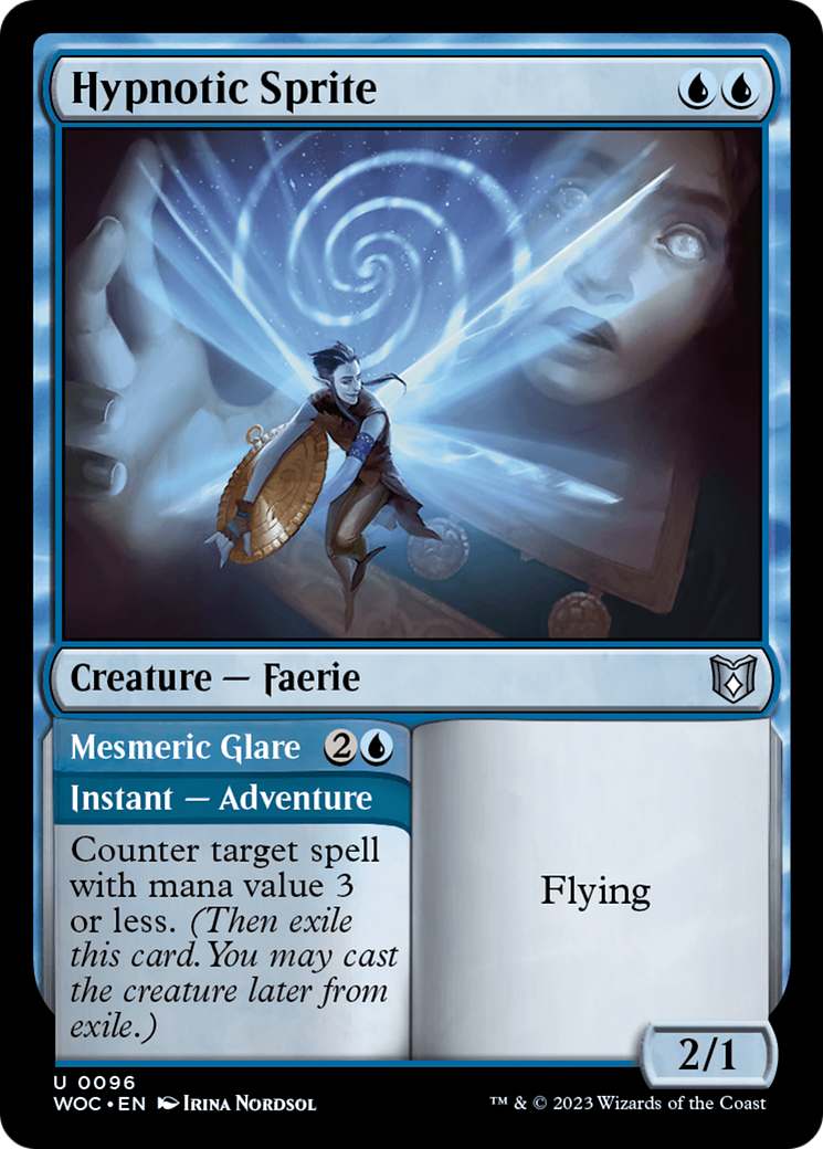 Hypnotic Sprite (WOC-096)  - Wilds of Eldraine Commander