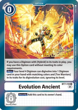 Evolution Ancient (2022 Championship Offline Regional) [Online Participant] (BT7-110) - Next Adventure Foil