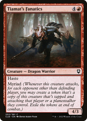 Tiamat's Fanatics (CLB-202)  Foil - Commander Legends: Battle for Baldur's Gate