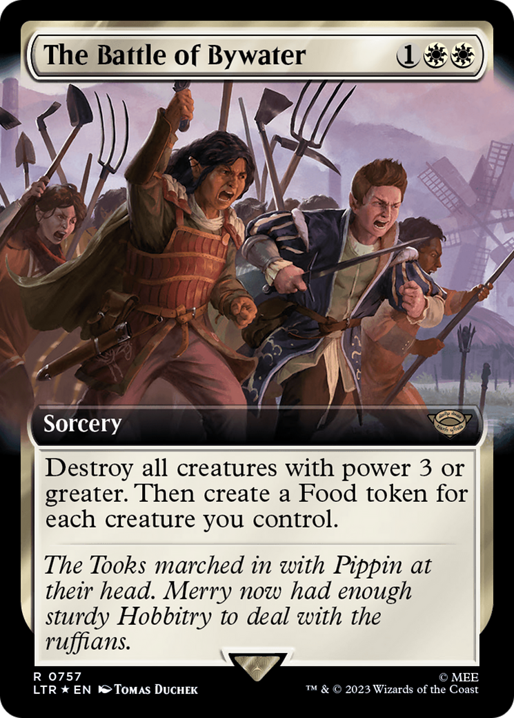 The Battle of Bywater (Extended Art) (Surge Foil) (LTR-757)  Foil - The Lord of the Rings: Tales of Middle-earth: (Extended Art)