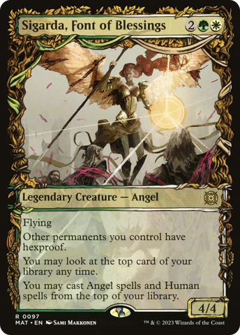 Sigarda, Font of Blessings (Showcase) (MAT-097)  Foil - March of the Machine: The Aftermath: (Showcase)