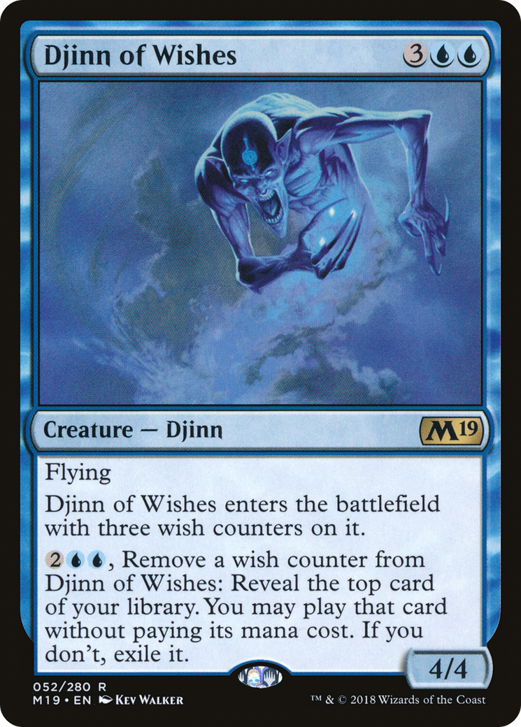 Djinn of Wishes (M19-052)  Foil - Core Set 2019