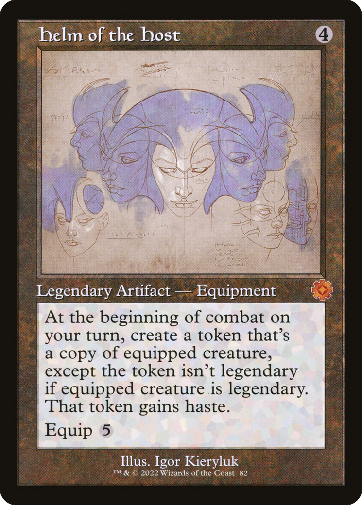 Helm of the Host (Schematic) (BRR-082)  Foil - The Brothers' War Retro Artifacts