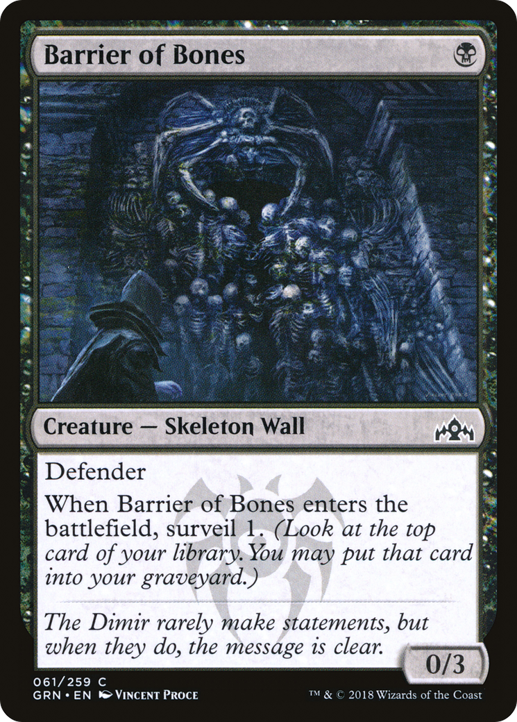 Barrier of Bones (GRN-061)  - Guilds of Ravnica