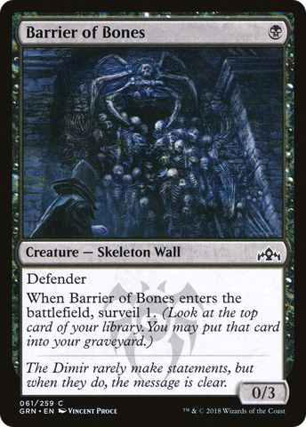 Barrier of Bones (GRN-061)  Foil - Guilds of Ravnica