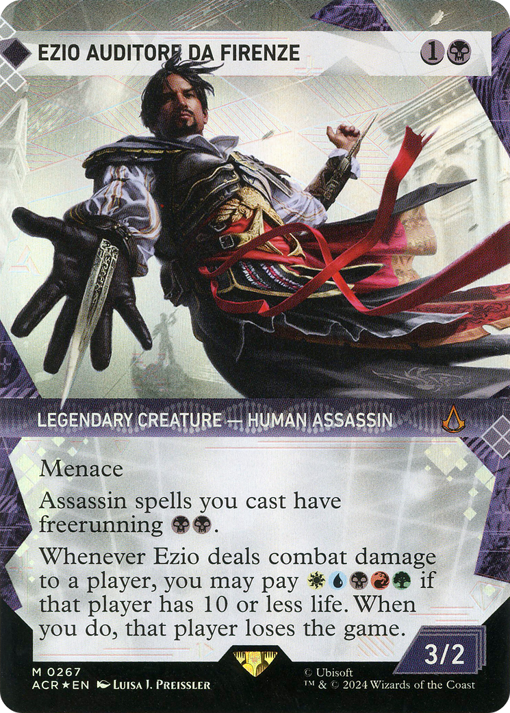 Ezio Auditore da Firenze (Showcase) (Textured Foil) (ACR-267)  Foil - Assassin's Creed: (Showcase) (Borderless)