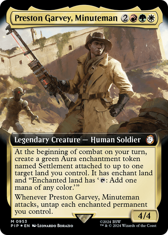 Preston Garvey, Minuteman (Extended Art) (Surge Foil) (PIP-953) - Fallout: (Extended Art) Foil