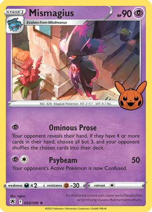Mismagius 059 - Holofoil Trick or Trade BOOster Bundle