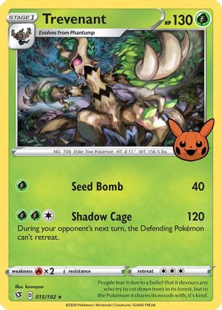 Trevenant 015 - Holofoil Trick or Trade BOOster Bundle