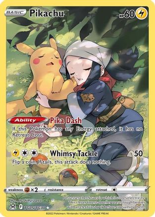 Pikachu TG05/TG30  - Holofoil SWSH11 Lost Origin Trainer Gallery - Ultra Rare