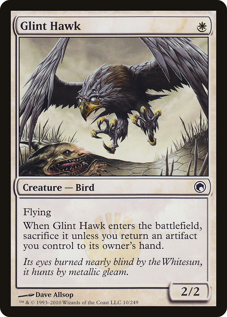 Glint Hawk (SOM-010)  - Scars of Mirrodin