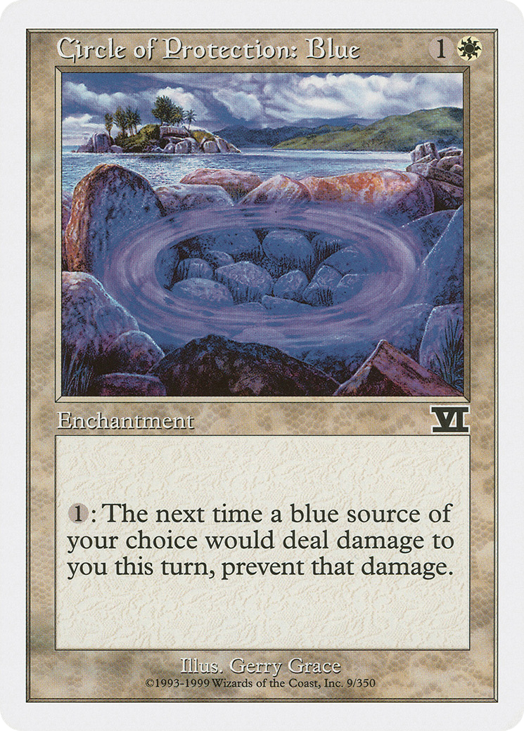Circle of Protection: Blue (6ED-009)  - Classic Sixth Edition