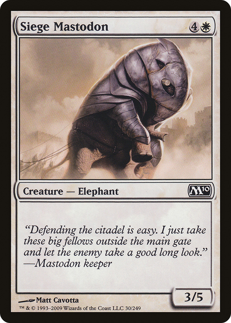 Siege Mastodon (M10-030)  - Magic 2010